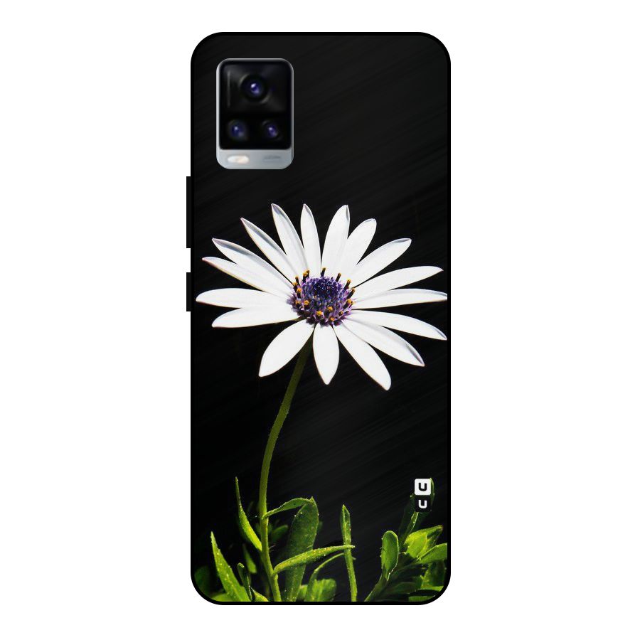 Flower White Spring Metal Back Case for Vivo V20 2021
