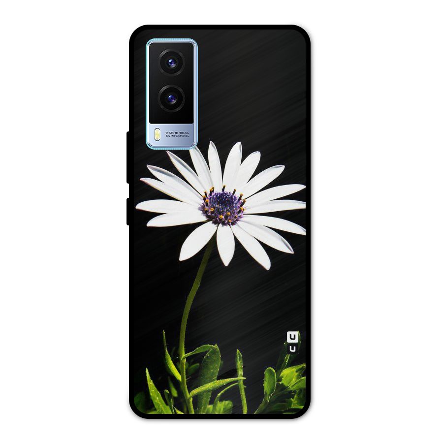Flower White Spring Metal Back Case for Vivo V21e 5G