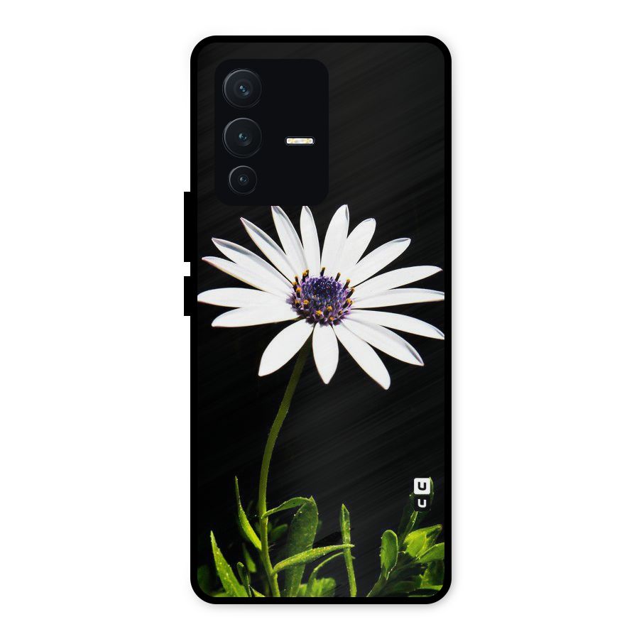 Flower White Spring Metal Back Case for Vivo V23 5G