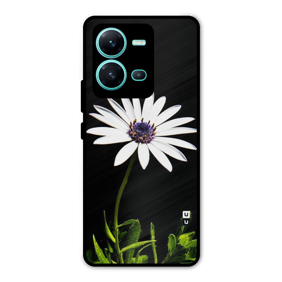 Flower White Spring Metal Back Case for Vivo V25