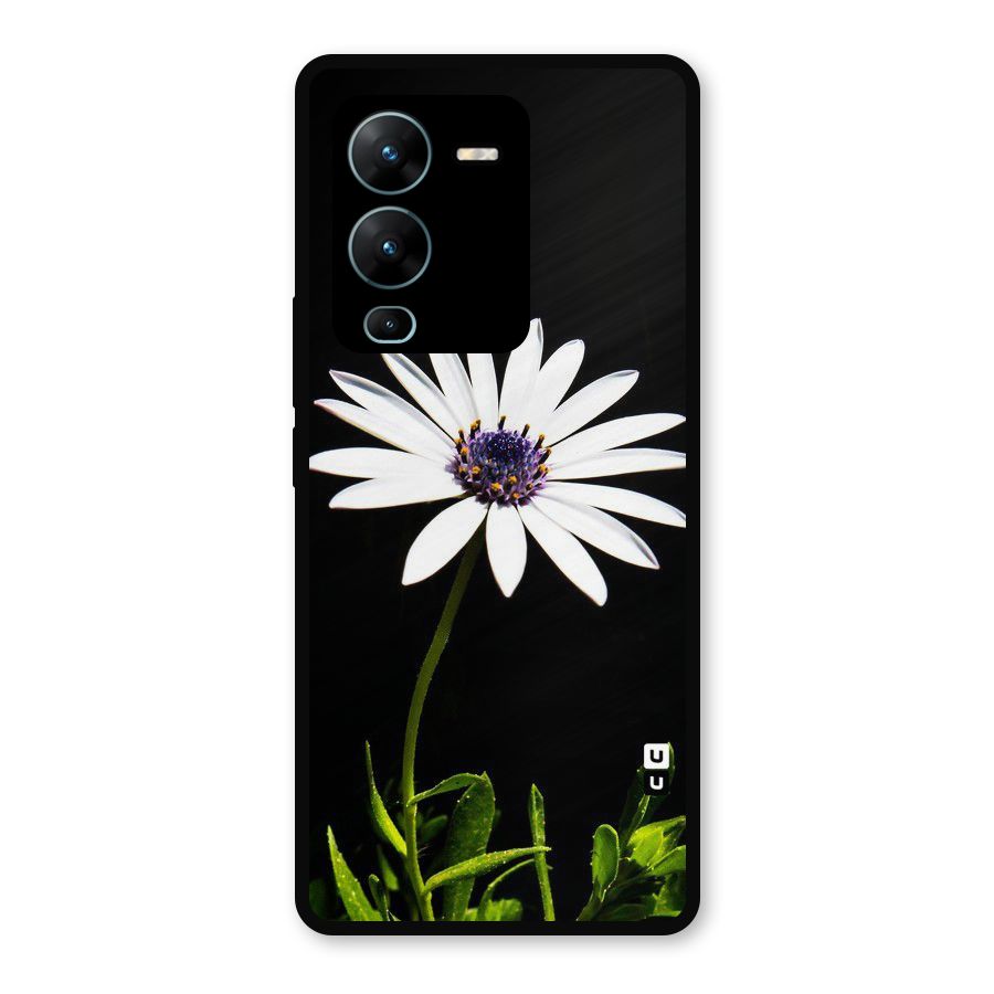 Flower White Spring Metal Back Case for Vivo V25 Pro