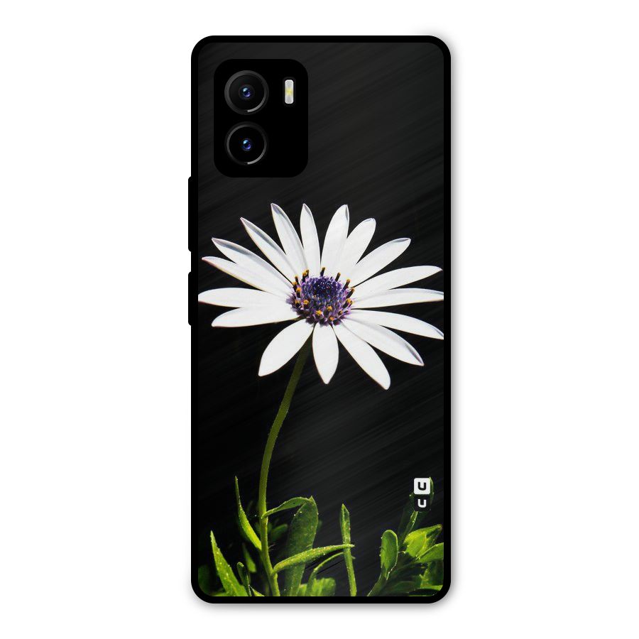 Flower White Spring Metal Back Case for Vivo Y15s