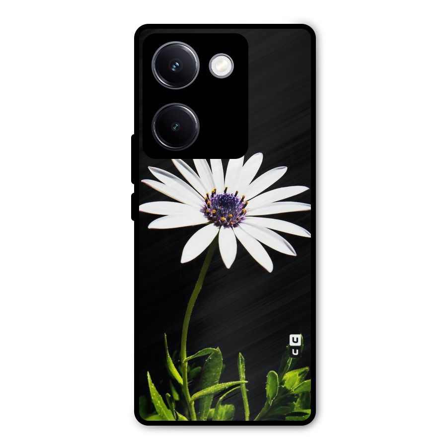 Flower White Spring Metal Back Case for Vivo Y300 Plus