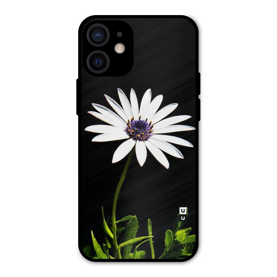 Flower White Spring Metal Back Case for iPhone 12 Mini