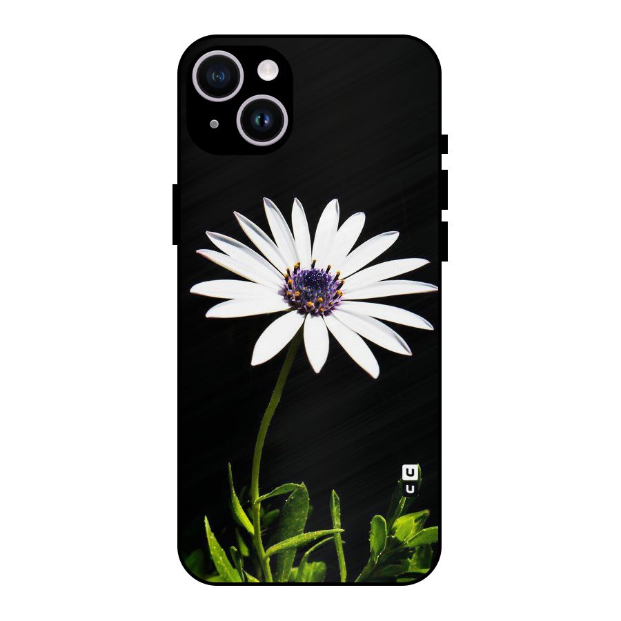 Flower White Spring Metal Back Case for iPhone 14 Plus