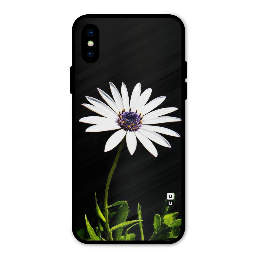 Flower White Spring Metal Back Case for iPhone X