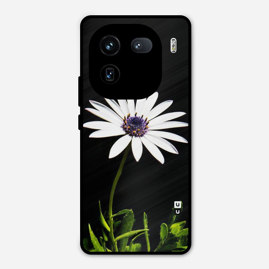 Flower White Spring Metal Back Case for iQOO 12