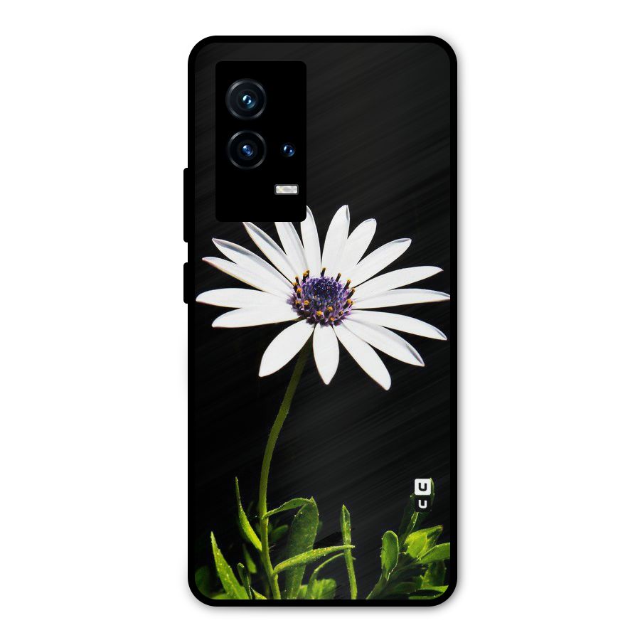 Flower White Spring Metal Back Case for iQOO 9 5G
