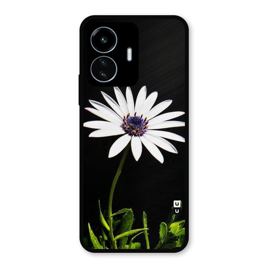 Flower White Spring Metal Back Case for vivo iQOO Z6 Lite 5G
