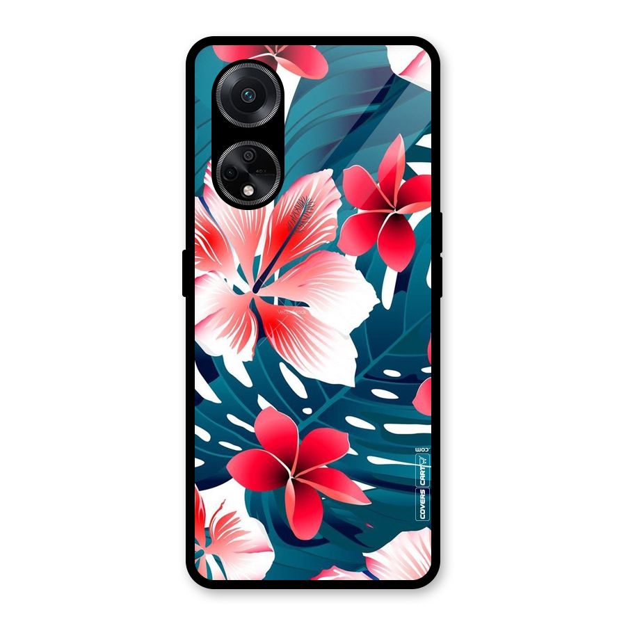 Flower design Glass Back Case for Oppo F23