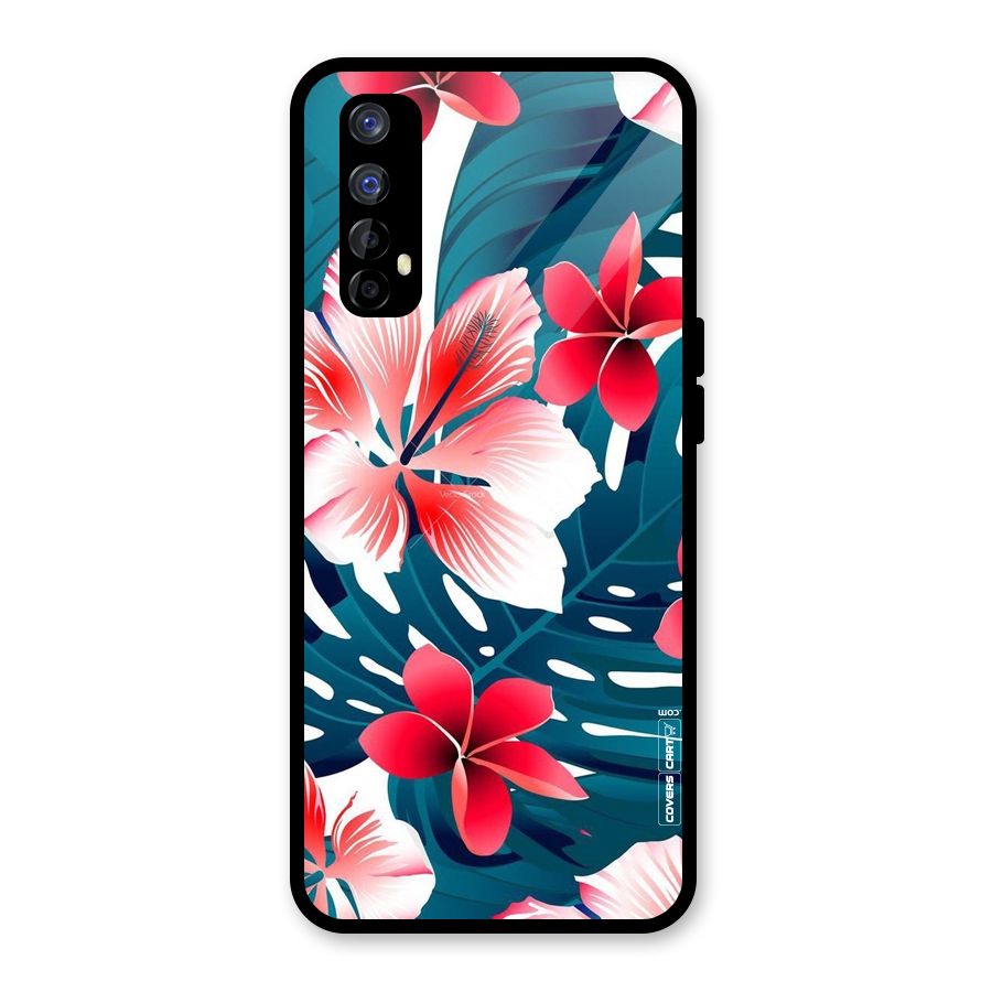Flower design Glass Back Case for Realme 7