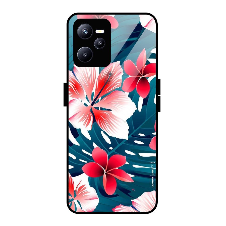 Flower design Glass Back Case for Realme C35