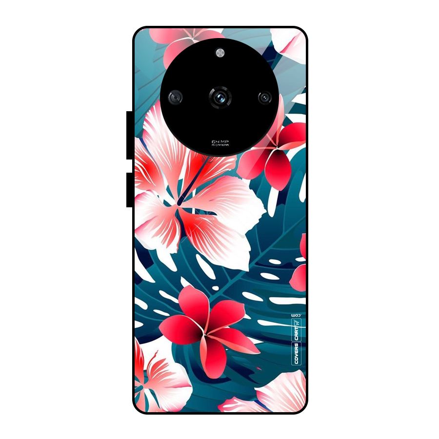 Flower design Glass Back Case for Realme Narzo 60 5G