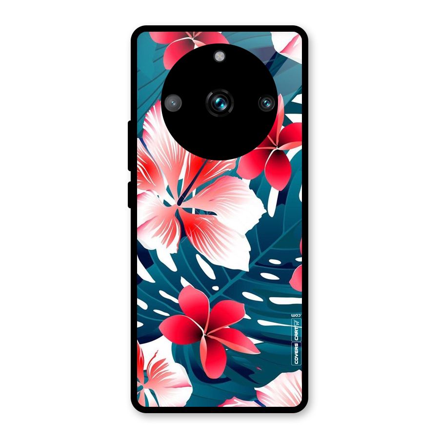 Flower design Glass Back Case for Realme Narzo 60 Pro