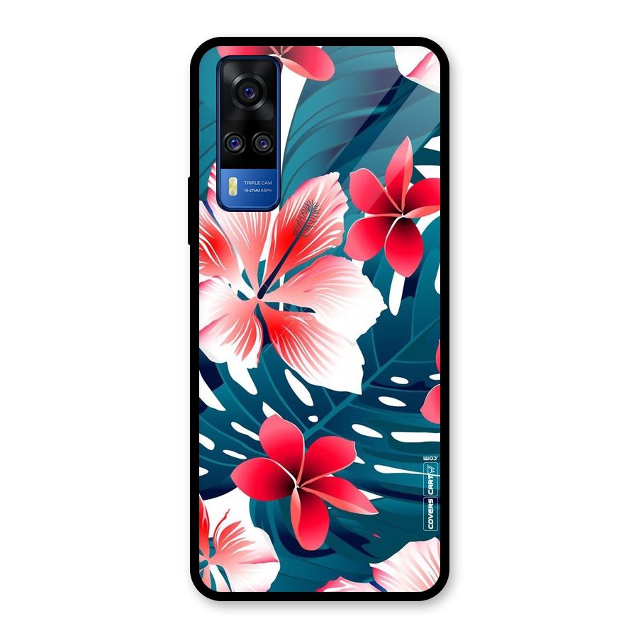Flower design Glass Back Case for Vivo Y31