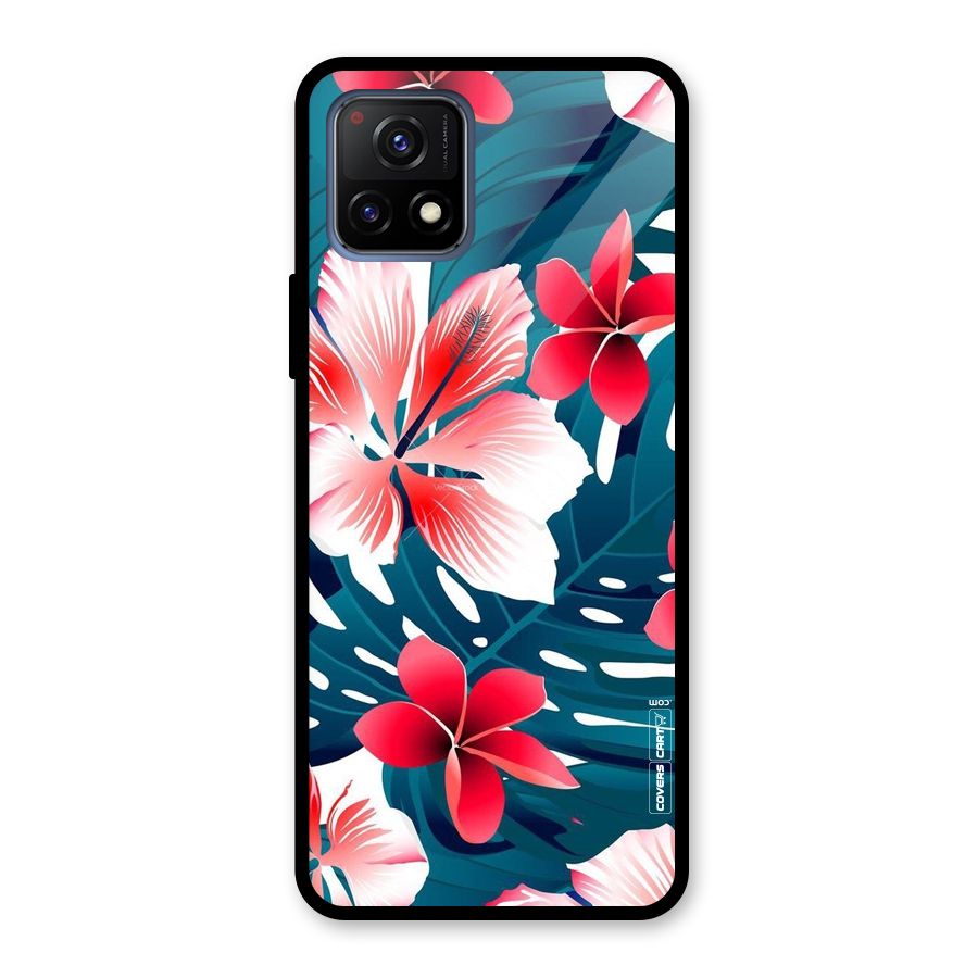 Flower design Glass Back Case for Vivo Y72 5G
