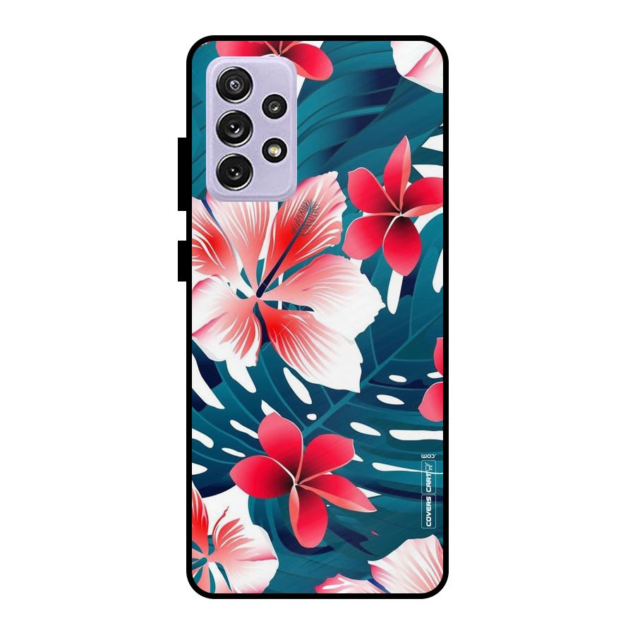 Flower design Metal Back Case for Galaxy A72