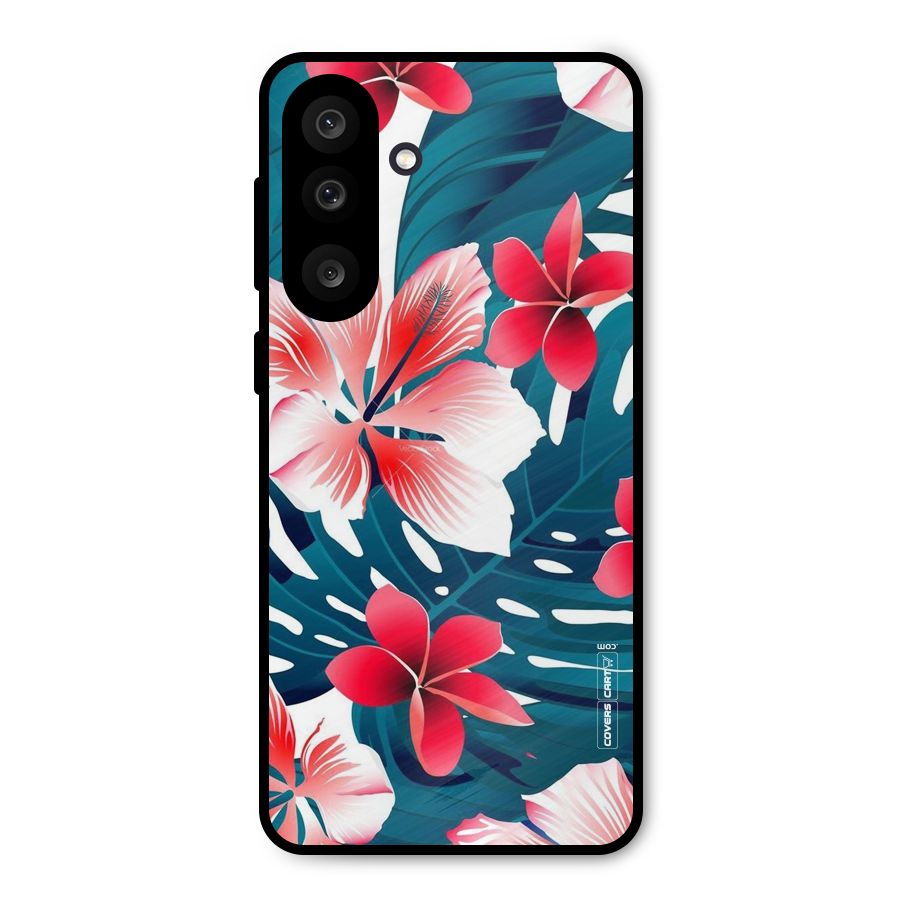 Flower design Metal Back Case for Galaxy F56