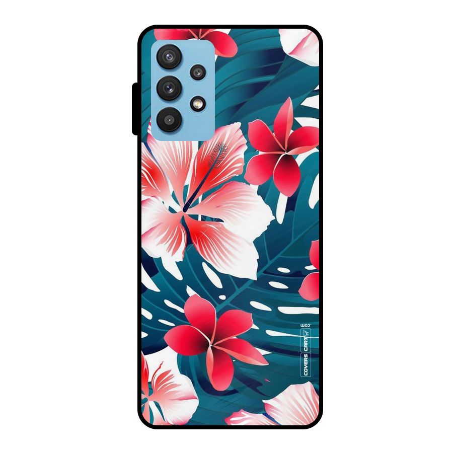 Flower design Metal Back Case for Galaxy M32 5G