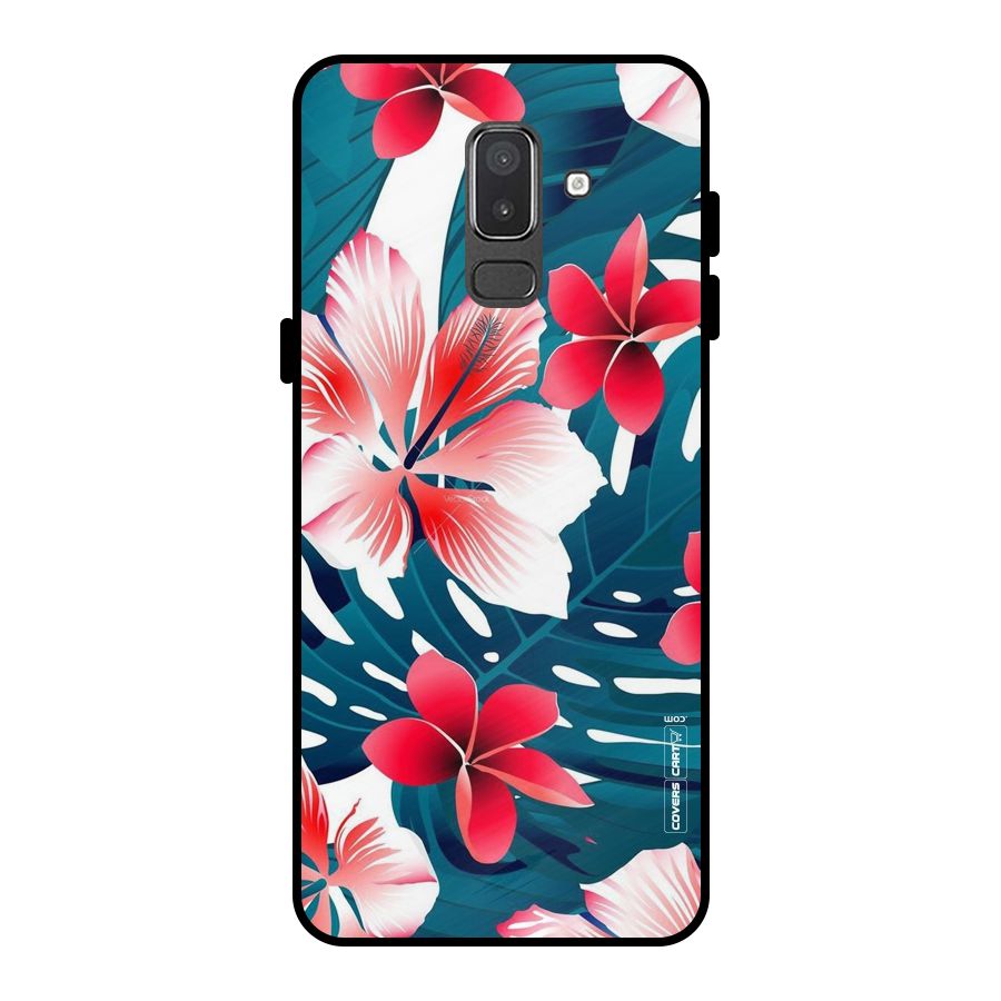 Flower design Metal Back Case for Galaxy On8 (2018)