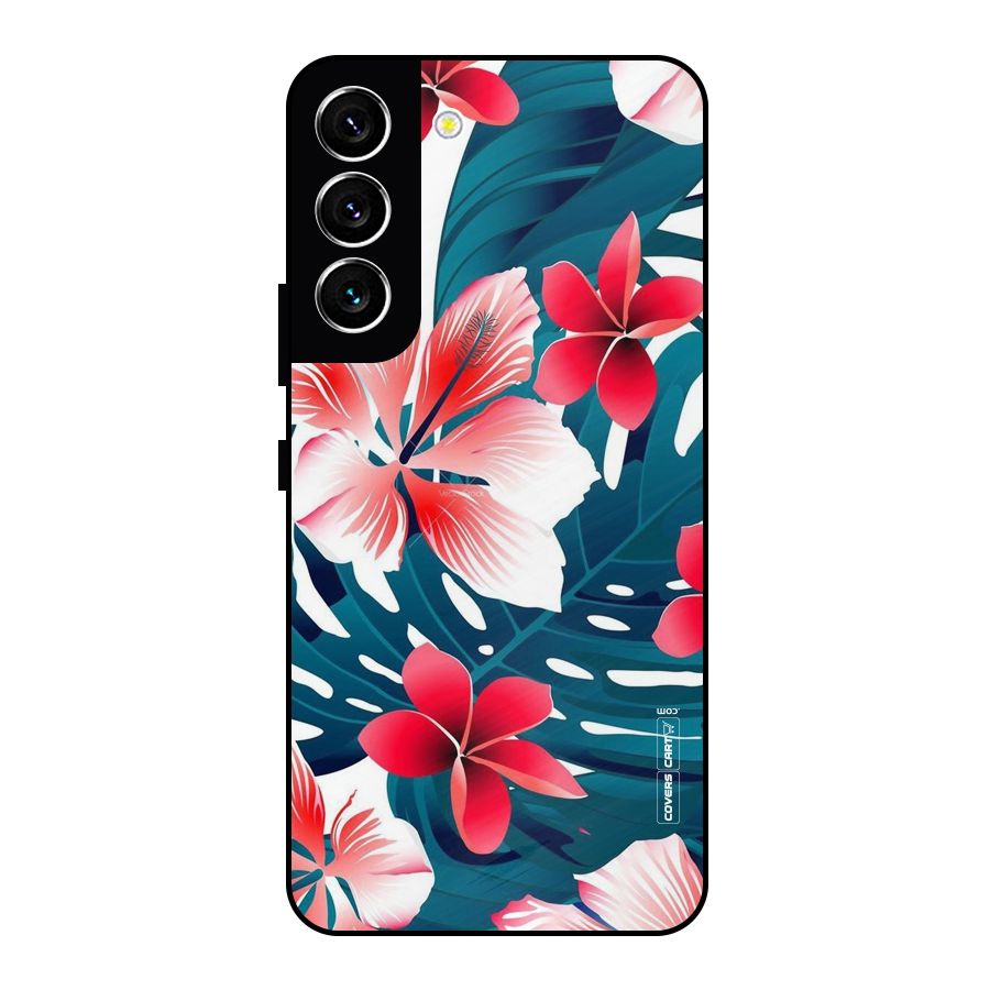 Flower design Metal Back Case for Galaxy S22 5G