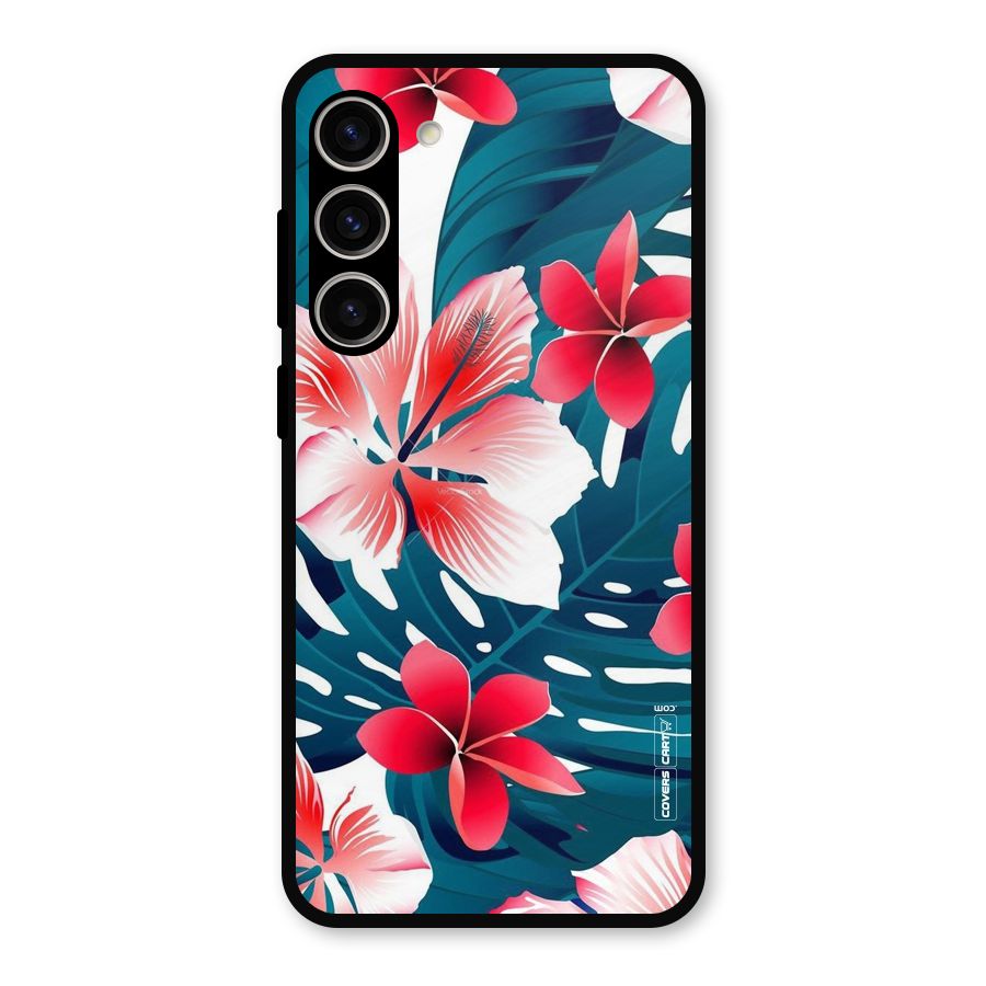 Flower design Metal Back Case for Galaxy S23 Plus