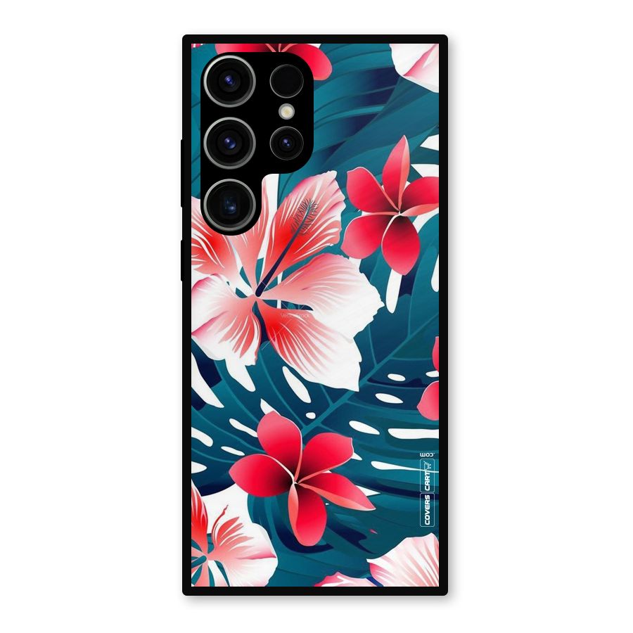 Flower design Metal Back Case for Galaxy S23 Ultra
