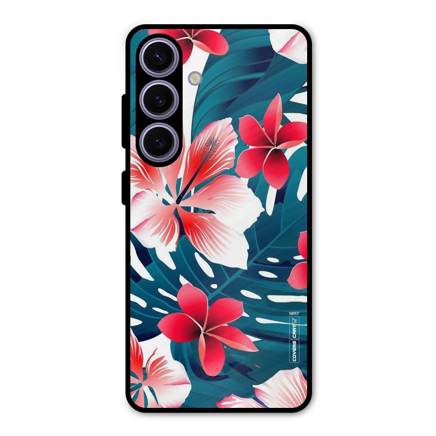 Flower design Metal Back Case for Galaxy S24