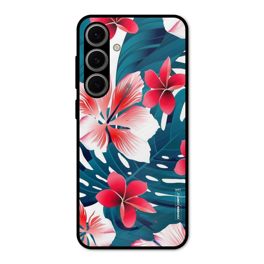 Flower design Metal Back Case for Galaxy S24 FE