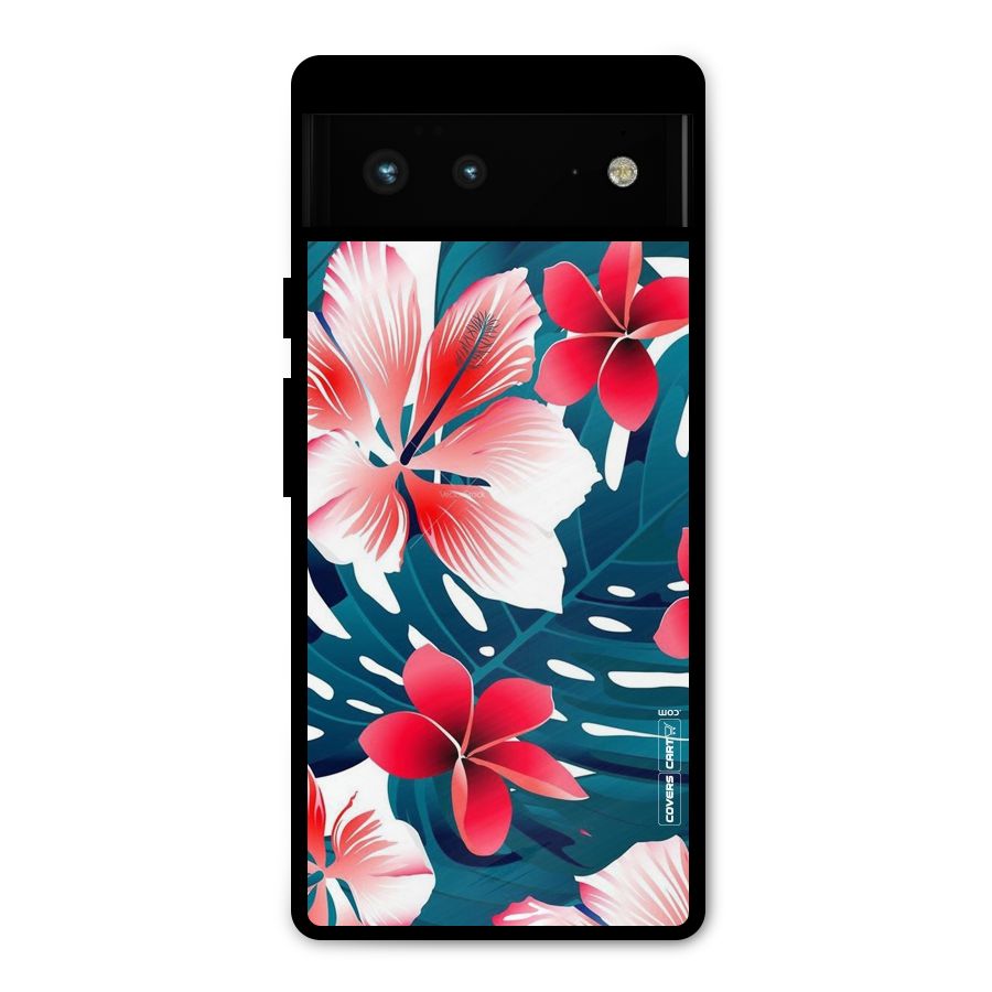 Flower design Metal Back Case for Google Pixel 6