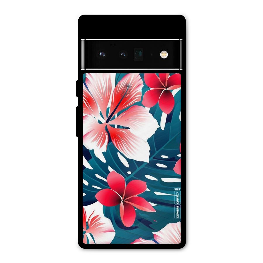 Flower design Metal Back Case for Google Pixel 6 Pro