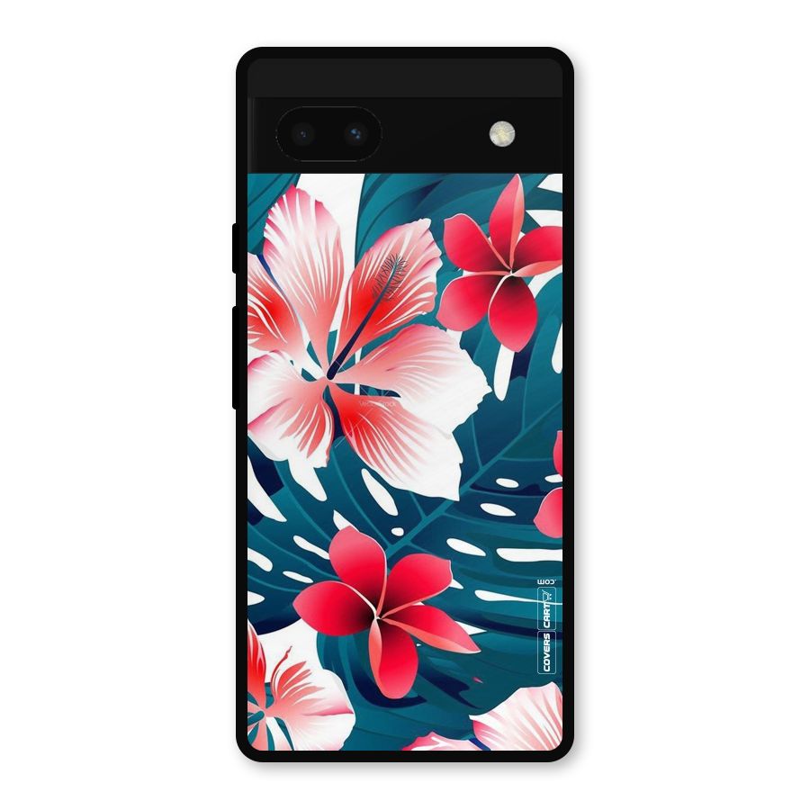 Flower design Metal Back Case for Google Pixel 6a