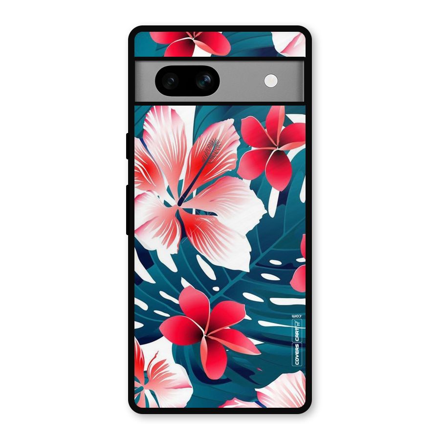 Flower design Metal Back Case for Google Pixel 7a