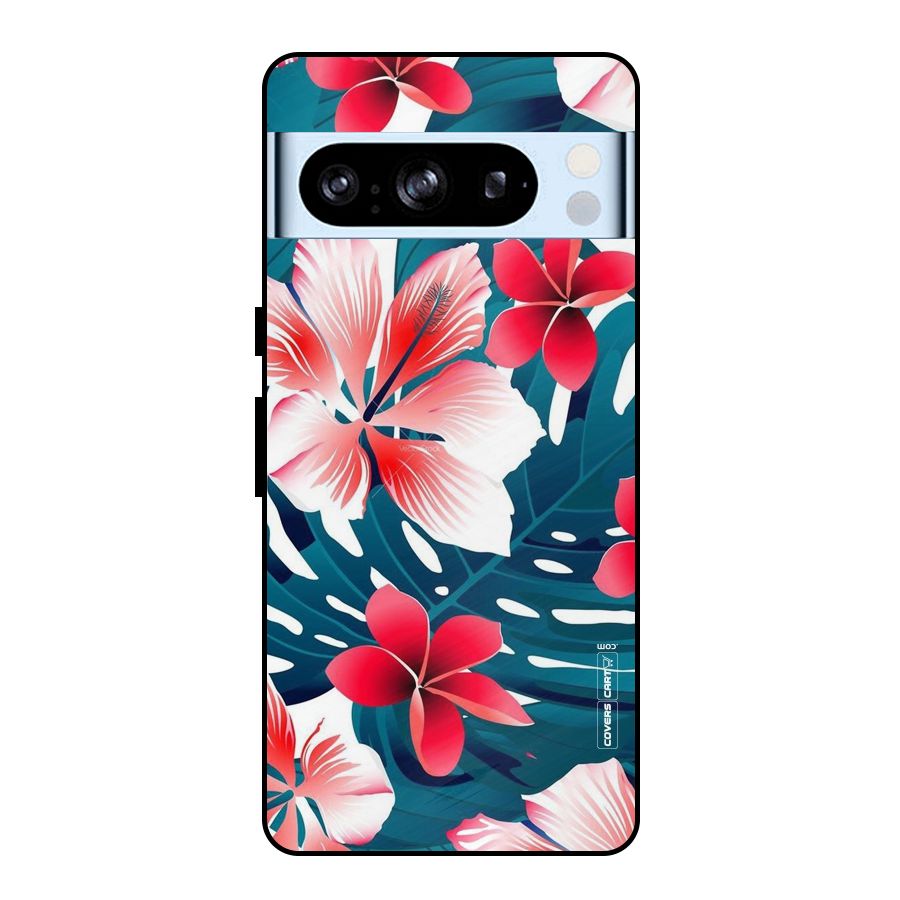 Flower design Metal Back Case for Google Pixel 8 Pro
