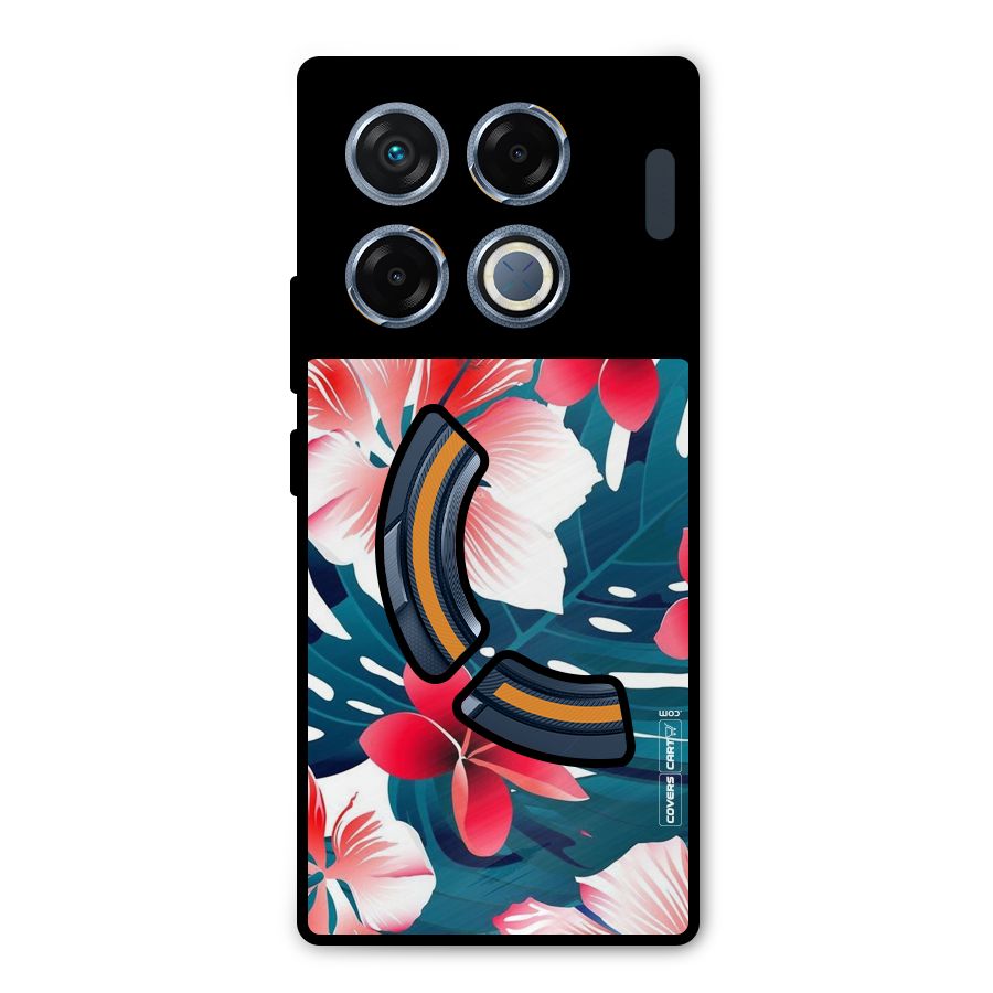 Flower design Metal Back Case for Infinix GT 20 Pro