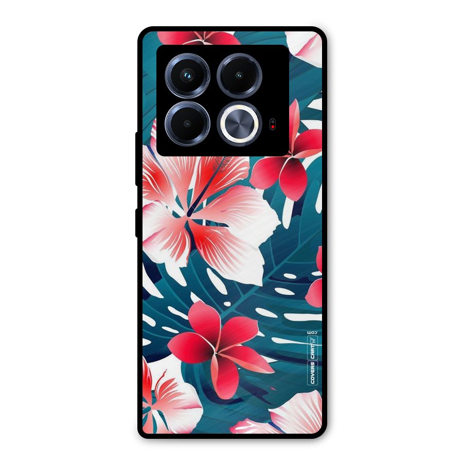 Flower design Metal Back Case for Infinix Note 40 5G