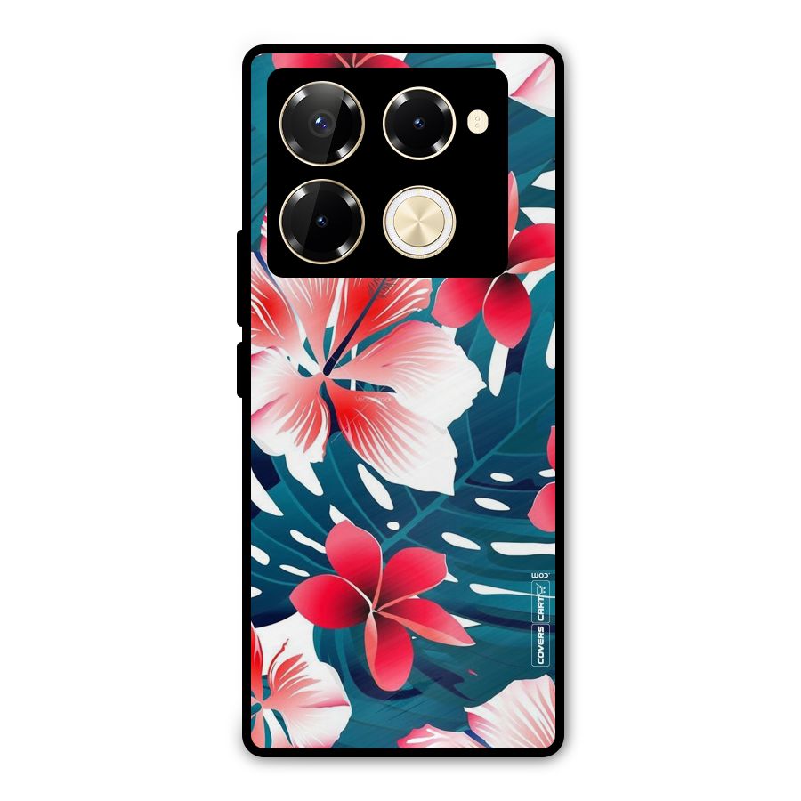 Flower design Metal Back Case for Infinix Note 40 Pro