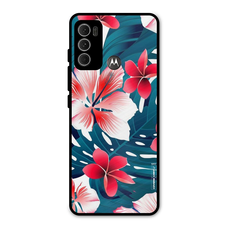 Flower design Metal Back Case for Moto G60