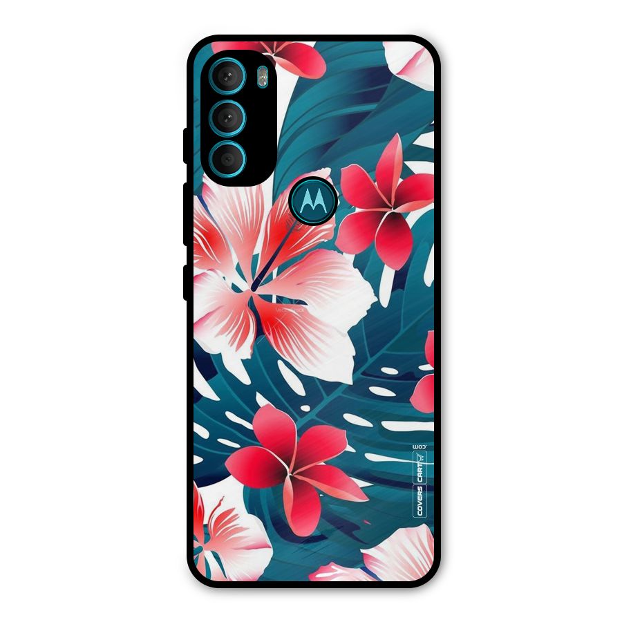 Flower design Metal Back Case for Moto G71 5G
