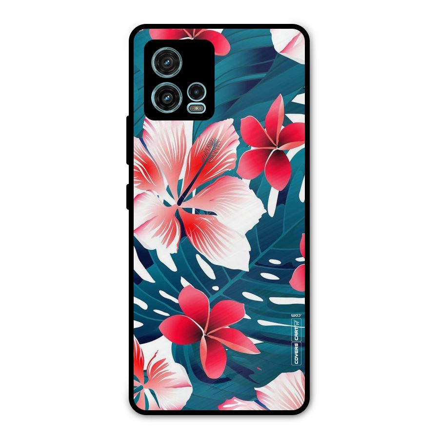 Flower design Metal Back Case for Moto G72