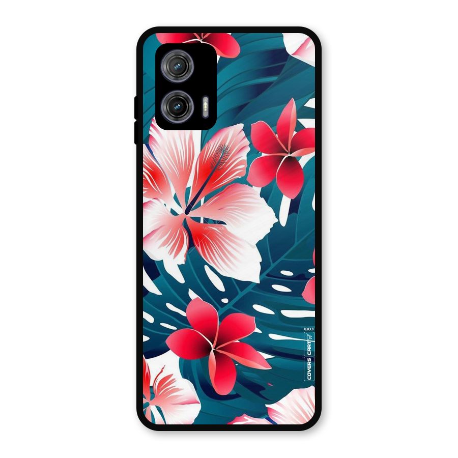 Flower design Metal Back Case for Moto G73