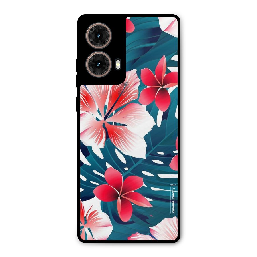 Flower design Metal Back Case for Moto G85