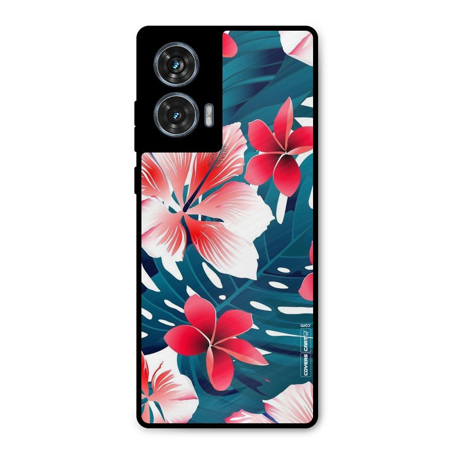 Flower design Metal Back Case for Motorola Edge 50 Fusion