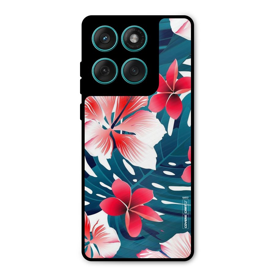 Flower design Metal Back Case for Motorola Edge 60