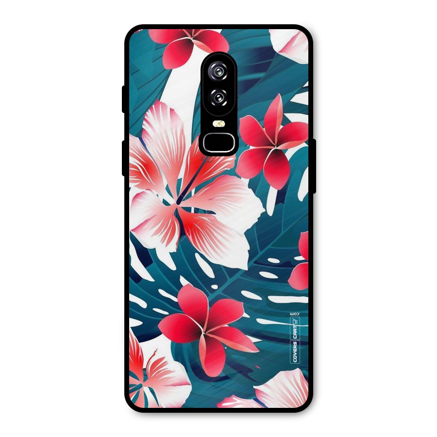 Flower design Metal Back Case for OnePlus 6
