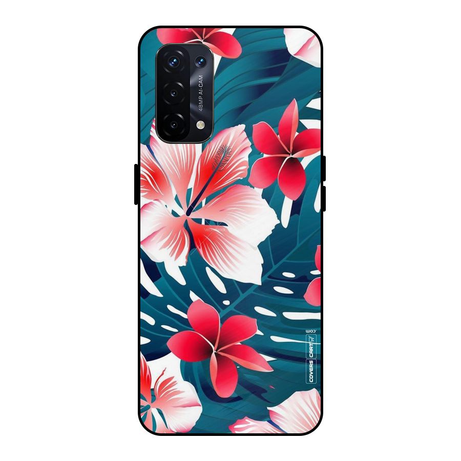 Flower design Metal Back Case for Oppo A74 5G