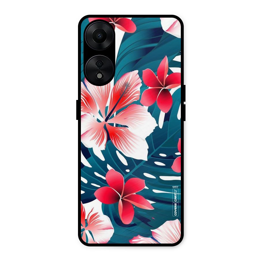 Flower design Metal Back Case for Oppo A78 5G