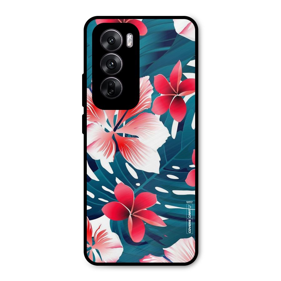 Flower design Metal Back Case for Oppo Reno12