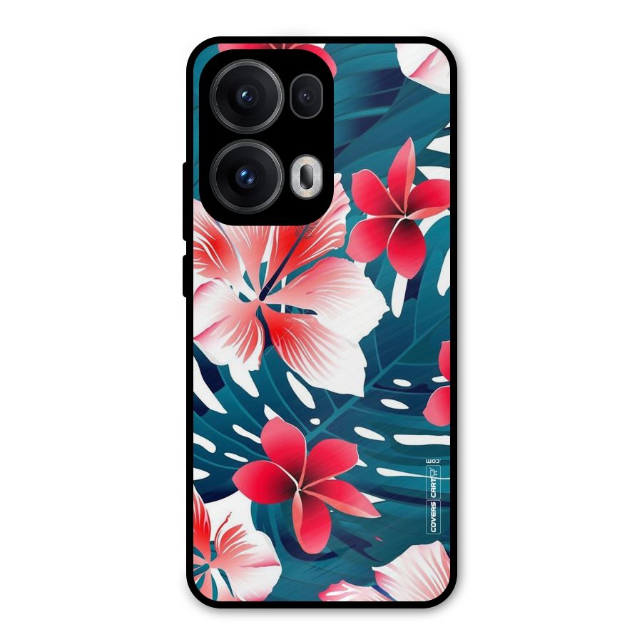 Flower design Metal Back Case for Oppo Reno13 Pro