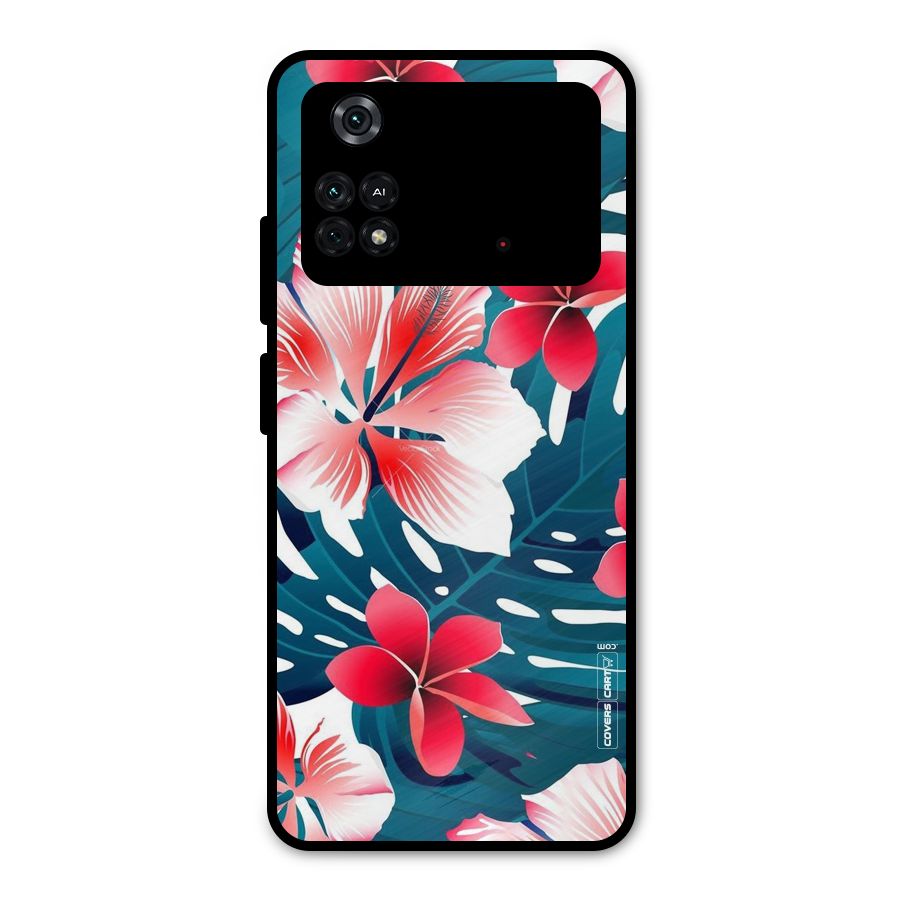 Flower design Metal Back Case for Poco M4 Pro 4G
